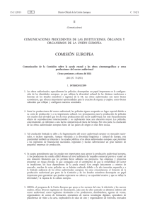 Comunicación de la Comisión sobre la ayuda estatal a las obras