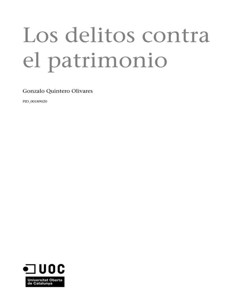 Los Delitos Contra El Patrimonio