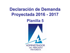 Declaración de Demanda Proyectada 2016 - 2017
