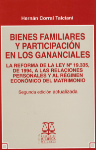 BIENES FAMILIARES Y PARTICIPACION EN LOS GANANCIALES _