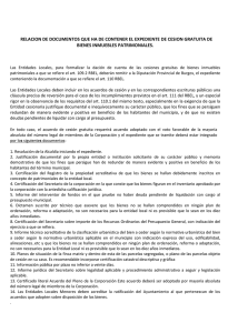 relacion de documentos que ha de contener el expediente de