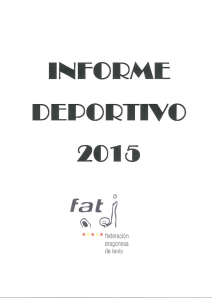 informe deportivo 2015 - Federación Aragonesa de Tenis