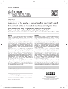 Assessment of the quality of sample labelling for