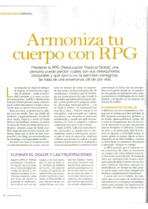 Mediante la RPG (Reeducación Postural Global) una