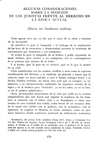 algunas consideraciones sobre la posicion de los juristas frente al