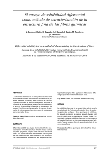 El ensayo de solubilidad diferencial como m&eacute;todo de