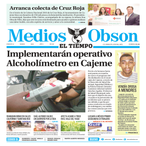Implementarán operativo Alcoholímetro en Cajeme