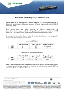 Ajustes PNG 2015-2019 - Petrobras