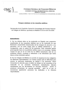 Tiempos mínimos en las consultas médicas