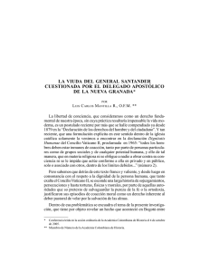 la viuda del general santander cuestionada por el delegado