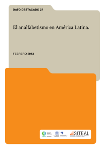 El analfabetismo en América Latina.
