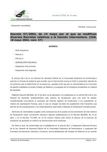 Decreto 57/2002, de 14 mayo por el que se modifican diversos