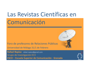 Las Revistas Científicas en Comunicación