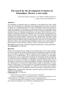 The search for the development of clusters in Tamaulipas, Mexico: A