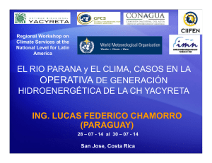 RIO PARANA CLIMA HIDROGENERACIÓN PARAGUAY