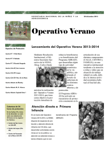Boletín del operativo verano 2013-2014