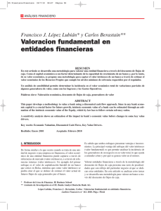 Valoracion fundamental en entidades financieras