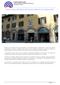 Italia: Museo dell`Opera del Duomo reabrirá tras restauración