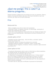 ¿Frío o calor? - clinica fisioterapia