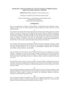 Decreto N° 61/2011 Aprobación y Puesta en Vigencia de la