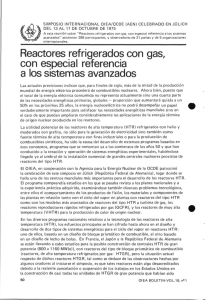 Reactores refrigerados con gas, con especial referencia a los