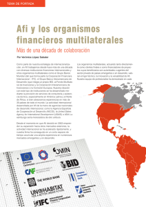 Afi y los organismos financieros multilaterales