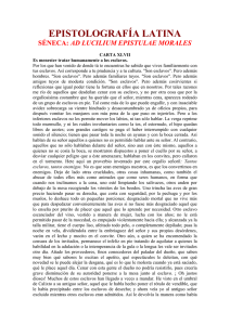epistolografía latina séneca: ad lucilium epistulae morales