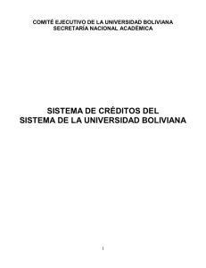 sistema de créditos del sistema de la universidad boliviana