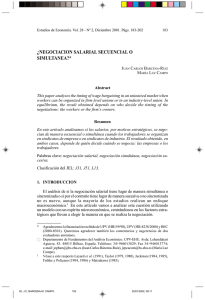 ¿negociacion salarial secuencial o simultanea?