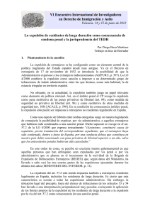 La expulsión de residentes de larga duración como consecuencia