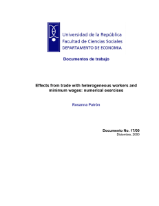 Documentos de trabajo Effects from trade with heterogeneous