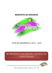 Plan de Desarrollo municipio de Baranoa 2012 - 2015