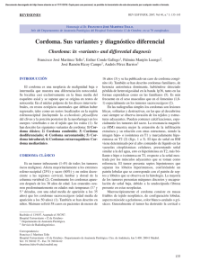 Cordoma. Sus variantes y diagnóstico diferencial