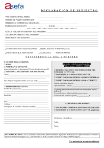 declaraci&oacute;n de siniestro - Kalibo Correduria de Seguros
