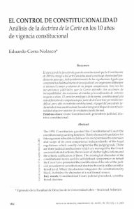 el control de constitucionalidad.