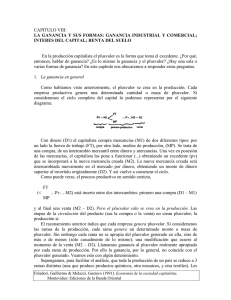 CAPITULO VIII: LA GANANCIA Y SUS FORMAS: GANANCIA