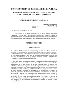 Acuerdo Plenario N° 5-2008/CJ-116 sobre los nuevos