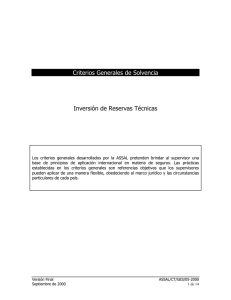 Inversión de Reservas Técnicas