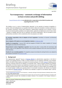 Tax transparency - European Parliament