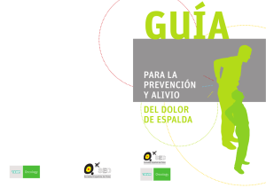 del dolor de espalda para la prevenci&oacute;n y alivio
