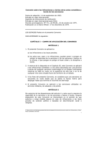 convenio sobre las infracciones y ciertos otros actos cometidos a