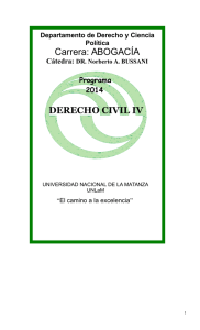 Cátedra: DR. Norberto A. BUSSANI DERECHO CIVIL IV