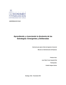 Aprendiendo y vivenciando la dicotomía de las Estrategias