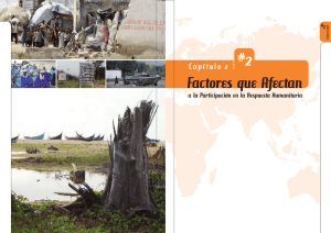 Factores que afectan a la participación en la respuesta humanitaria