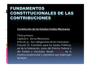 FUNDAMENTOS CONSTITUCIONALES DE LAS CONTRIBUCIONES