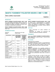 MANTO TOXEMENT POLIESTER NEGRO 3 MM Y 4 MM
