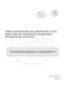 plan de busqueda y salvamento - Secretaría de Comunicaciones y