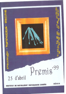 Revista Premis 25 d`abril Any 1999