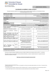 calendario académico curso 2016/2017