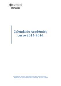 Calendario Académico curso 2015-2016